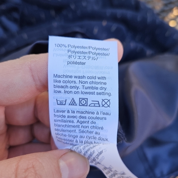 J. Crew navy gold thread tie neck tank size 6 - Picture 5 of 8